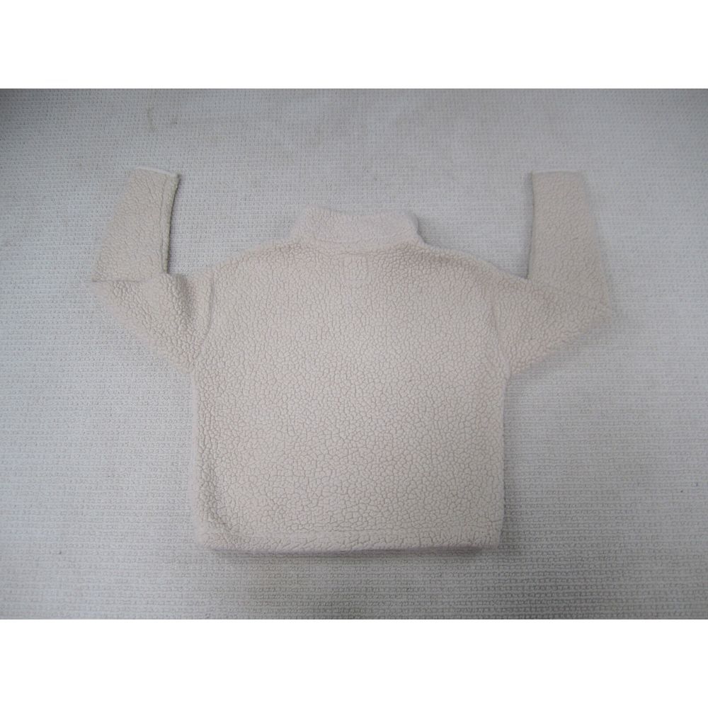 SO Sweater Womens Large Beige Pullover Fleece 1/4 Zip Cozy Softest Sherpa - Picture 5 of 8